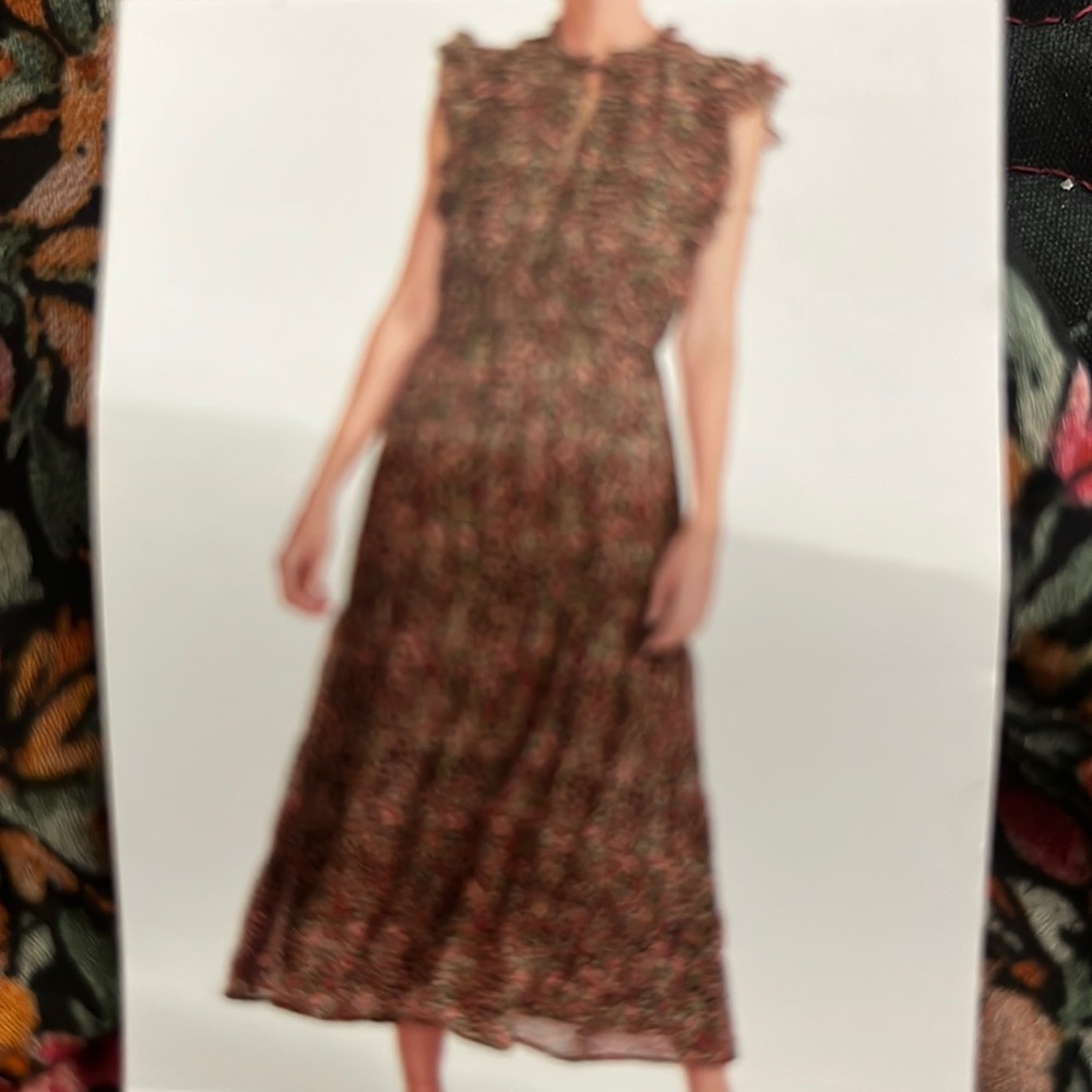 Ditsy Chiffon Dress